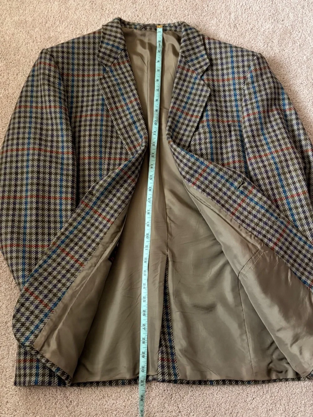 Atelier Torino Blazer 42R Wool Sport Coat Scottish Tweed Plaid Arthur Bell 2 Btn